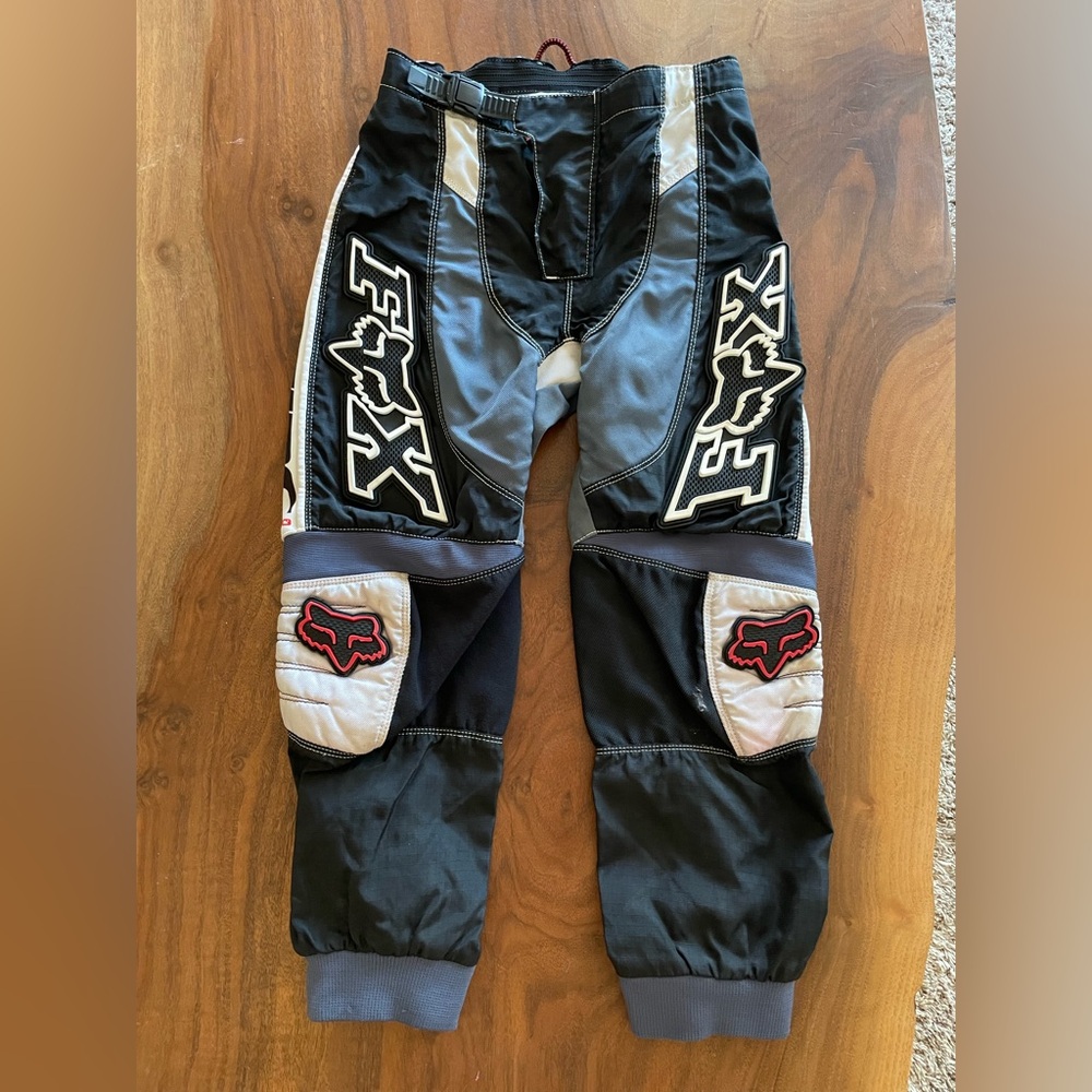 Fox Kids Racing Pants - Black and Gray